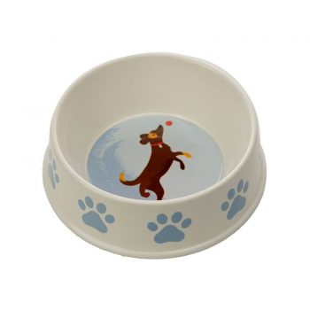 Eco Friendly Bamboo Dog Feeding Bowl - Blue