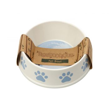 Eco Friendly Bamboo Dog Feeding Bowl - Blue