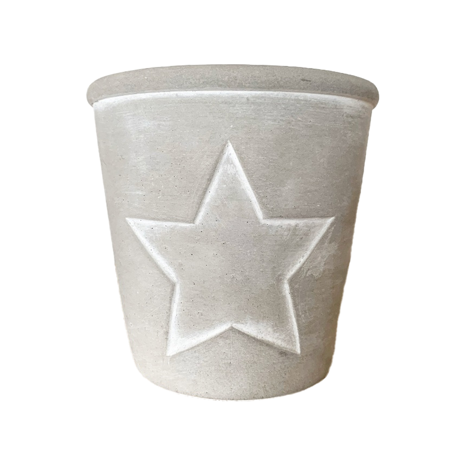 Ceramic Pot White Star Outline 1500x1500