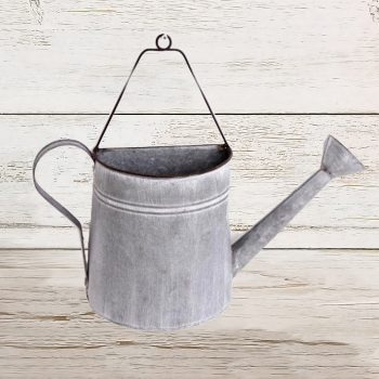 Metal Zinc Planter - Wall Mounted Watering Can